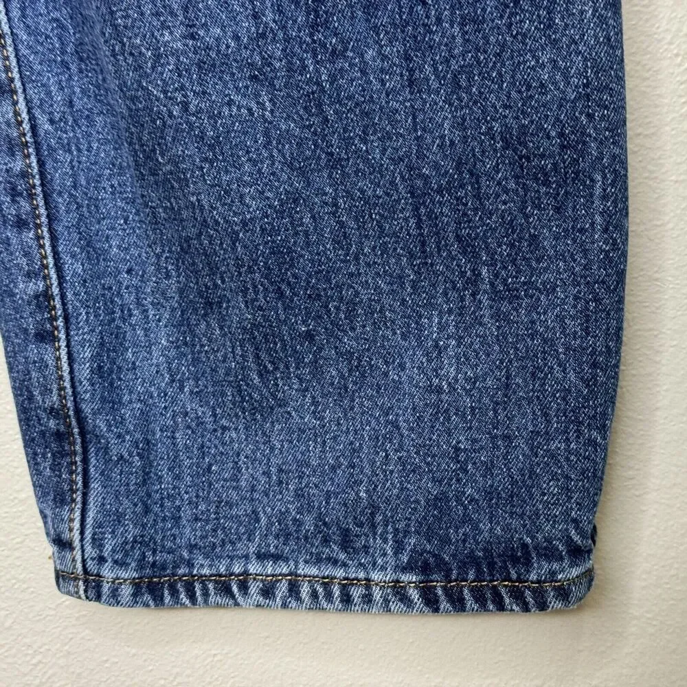 Levi's Levi Strauss Mens 501 Jeans‎ Size 42x32 Button Fly Dark Wash Red Tab